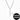 Collar plateado de prisma cuadrado con DON'T LET THE HARD DAYS WIN grabado en el frente, con primer plano del texto del frente y del reverso