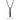 Black square prism necklace size guide, 4 cm (1.6 inch) pendant length, 0.5 cm thickness and 60 cm (23.6 inch) necklace length