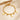 Gold paperclip chain bracelet with letter Z charm, round coin charms and bead charms