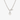 Collar de corazón plateado con cierre de palanca y corazón pavé, sin grabado
