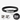 Cable de carga tipo pulsera trenzada negra con LOVE YOU grabado en el cierre y detalles de los conectores Lightning y Type-C