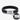 Pulsera trenzada negra con cierre tono plateado grabado con LOVE YOU
