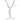 Silver square prism necklace size guide, 4 cm (1.6 inch) pendant length, 0.5 cm thickness and 60 cm (23.6 inch) necklace length