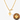 Collar de corazón dorado con cierre de palanca, grabado Love You y corazón pavé