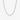 Silver-tone Cuban chain necklace on a white background