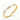 Brazalete rígido con bisagra en tono dorado y tres filas de piedras transparentes, vista en ángulo